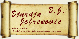 Đurđa Jefremović vizit kartica